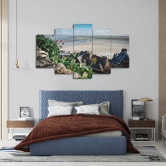 Coast Sea & Beach (5 Panel) Nature Wall Art - Prime Décor