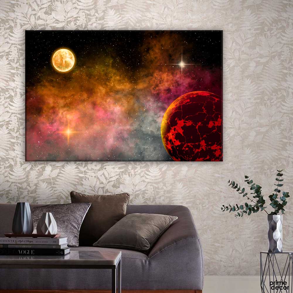 Planets Galaxy Science Fiction (Single Panel) Nature Wall Art - Prime Décor