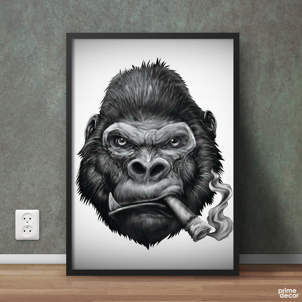 Monotonous Angry Kong | Funky Poster Wall Art On Sale - Prime Décor