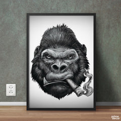 Monotonous Angry Kong | Funky Poster Wall Art On Sale - Prime Décor