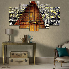 Door Of Kaaba (5 Panel) Islamic Wall Art - Prime Décor