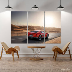 Audi in Dubai (3 Panel) Cars Wall Art - Prime Décor