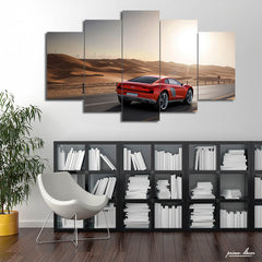 Audi in Dubai (5 Panel) Cars Wall Art - Prime Décor