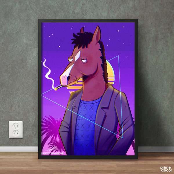 Bojack Horseman Smoking 80’s Style | Movie Poster Wall Art - Prime Décor