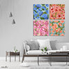 Bunch of Flowers Colorful (4 Panel) Floral Wall Art - Prime Décor