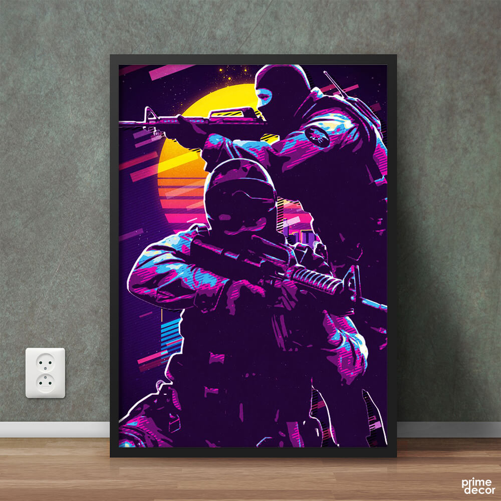 Call of Duty 80’s Style Artwork | Game Poster Wall Art - Prime Décor