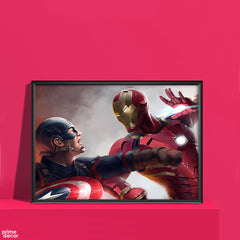 Captain America vs Iron Man | Movies Poster Wall Art - Prime Décor