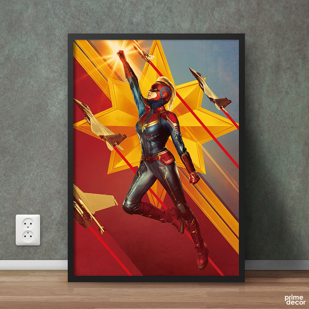 Captain Marvel Civil War | Movie Poster Wall Art - Prime Décor