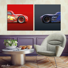 Cars V (2 Panel) Cars Wall Art - Prime Décor