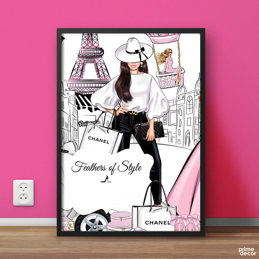 Chic Chanel Paris Beauty | Fashion Poster Wall Art - Prime Décor