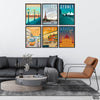 Cities Collection Travel Art Vol-1 (6 Panel) Travel Wall Art