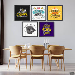 Coffee Shop Collection (5 Panel) Motivational Wall Art - Prime Décor