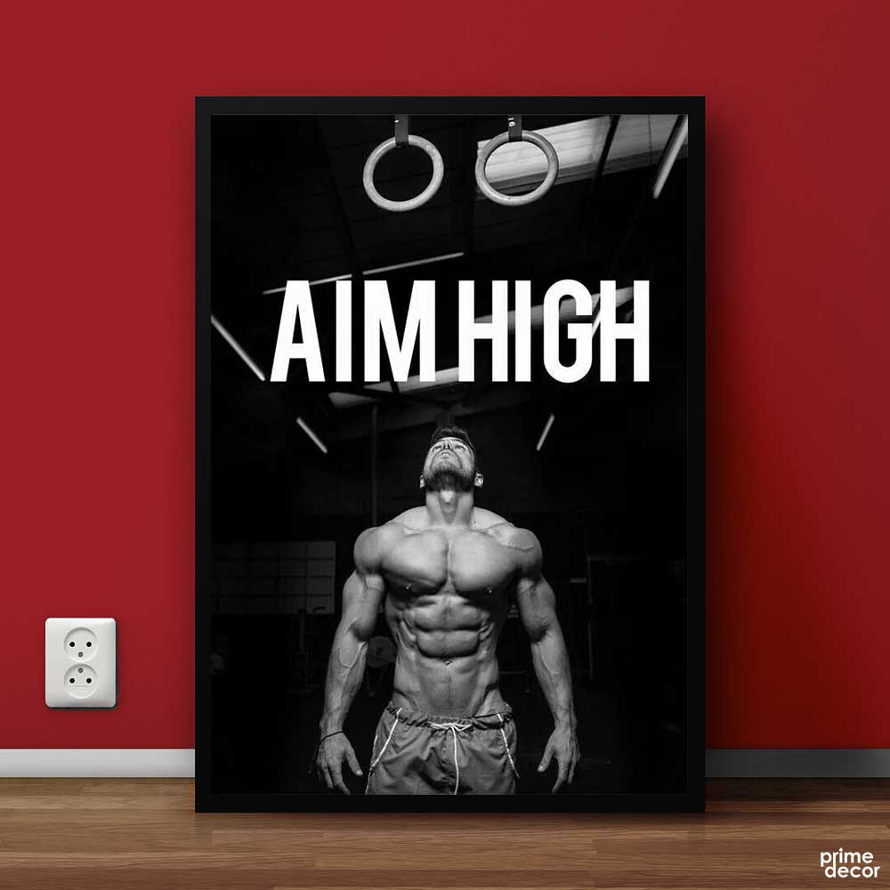 Aim High | Motivational Poster Wall Art - Prime Décor