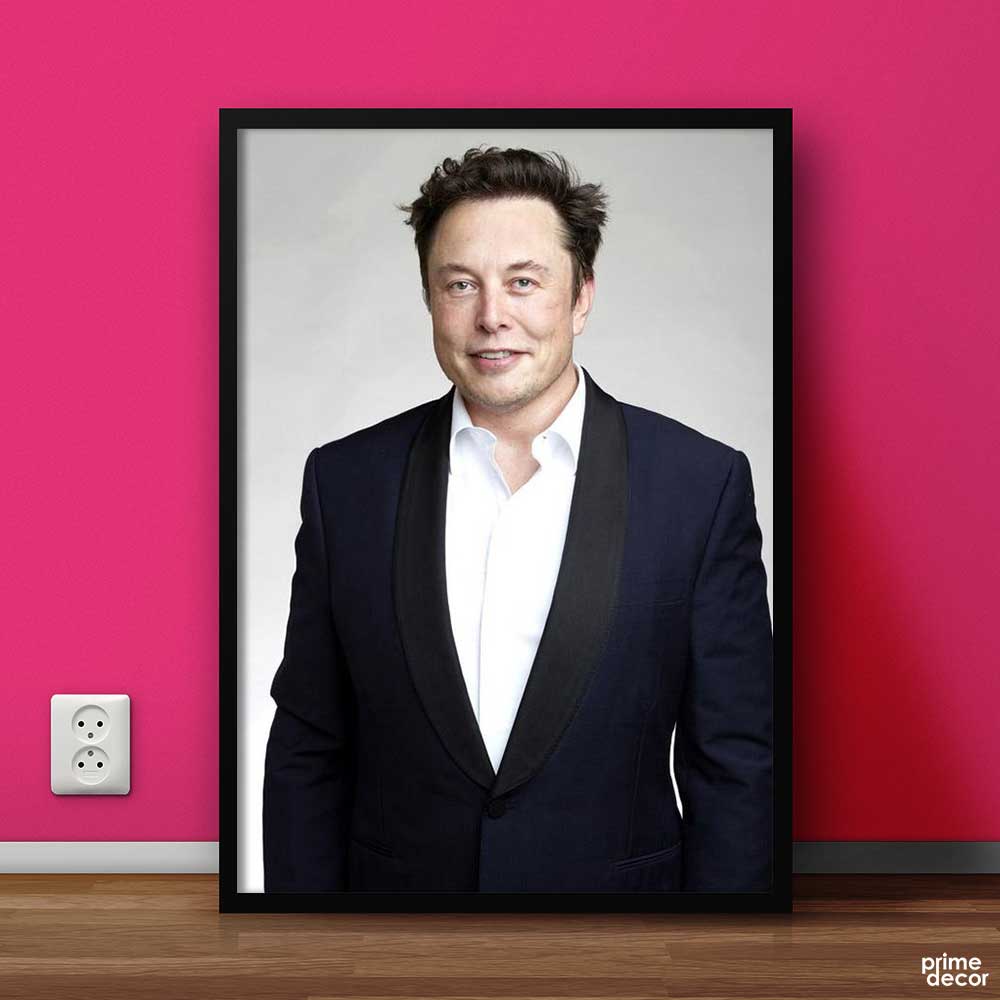 Tesla Boss Elon Musk | Figure Poster Wall Art - Prime Décor