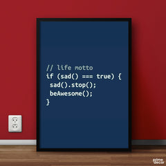 If Sad Coding | Programmer Poster Wall Art - Prime Décor