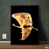 Funny Pizza Slice | Food Poster Wall Art