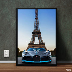 Bugatti Eifell Tower | Car Poster Wall Art On Sale - Prime Décor