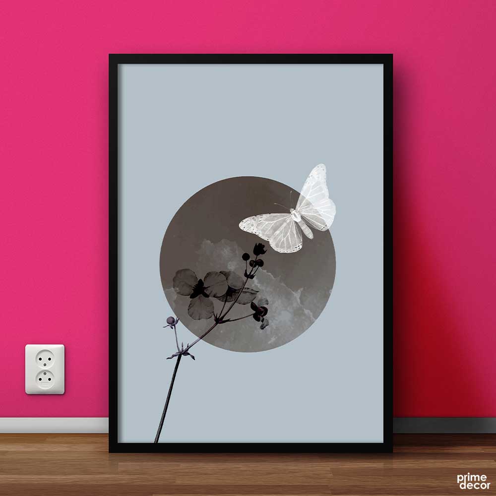 Cute White Butterfly Nature | Wall Art - Prime Décor