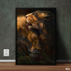 Lion,Lioness Love | Animal Poster Wall Art On Sale - Prime Décor