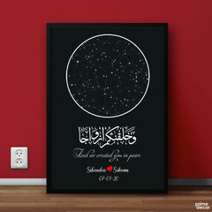 We Created you in Pairs Black | Wedding Poster Wall Art - Prime Décor
