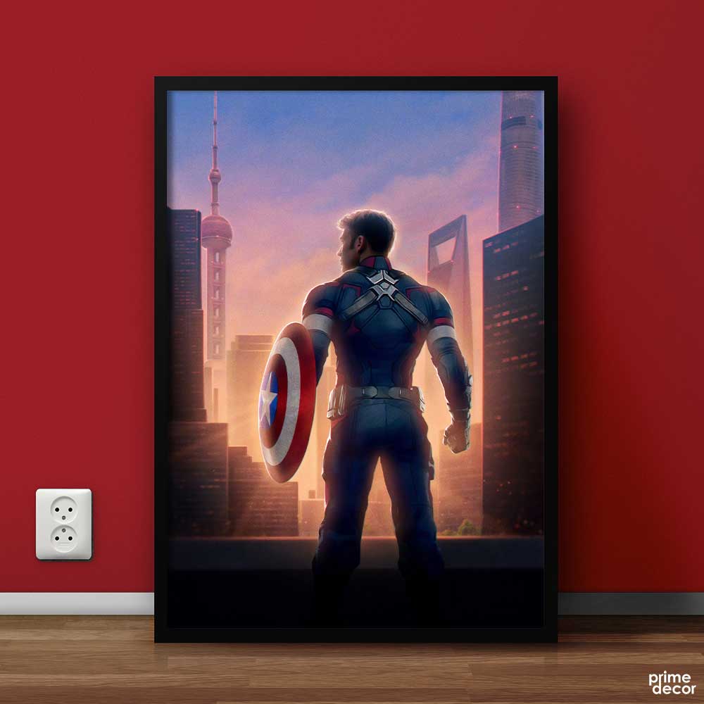 Avengers Captain America | Movie Poster Wall Art - Prime Décor