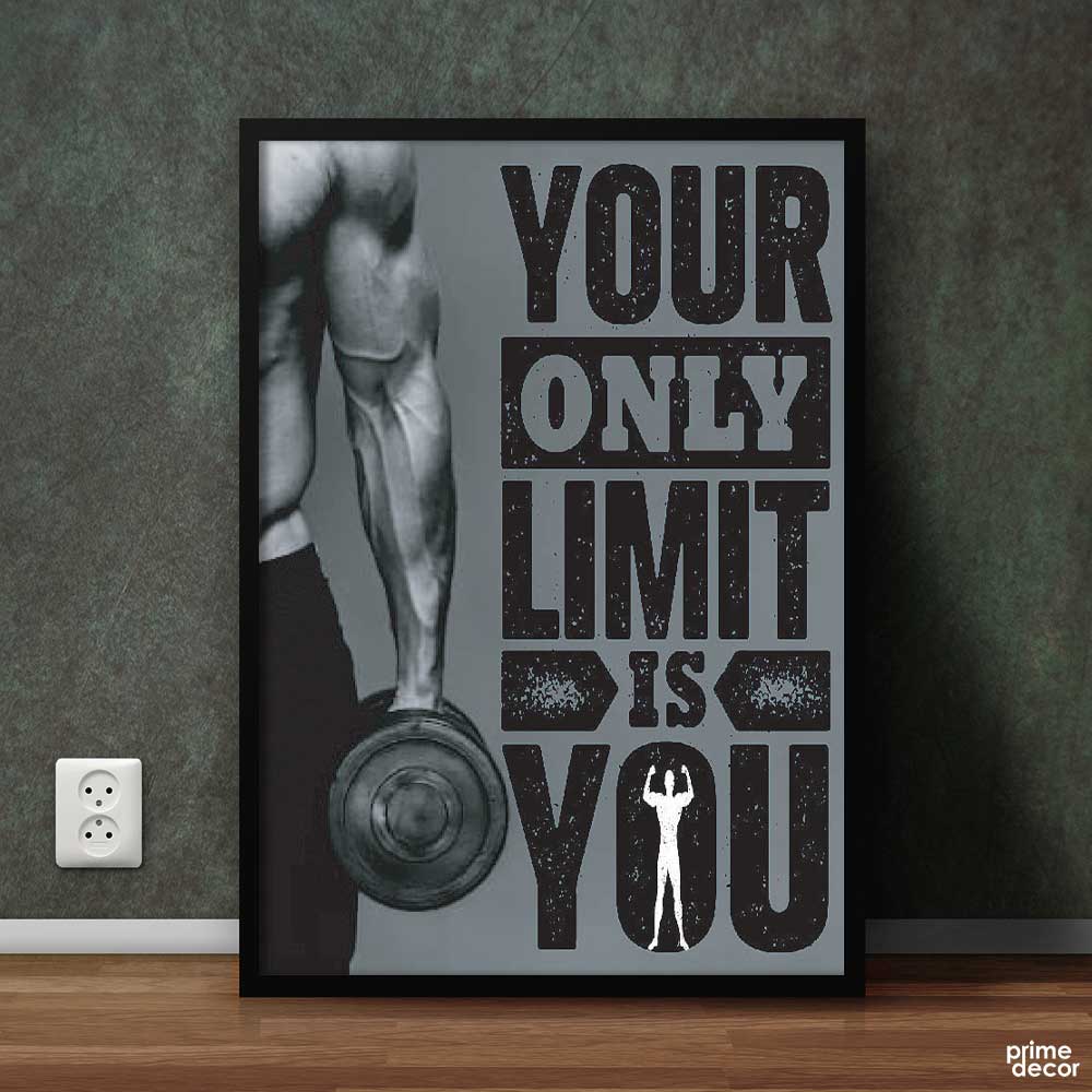 Your Only Limit Body Building | Fitness Poster Wall Art - Prime Décor