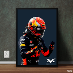 Max Verstappen in Action | Figure Poster Wall Art - Prime Décor