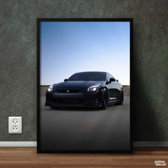Nissan GTR Black Car | Poster Wall Art - Prime Décor