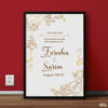 Save the Date Golden Floral | Wedding Wall Art