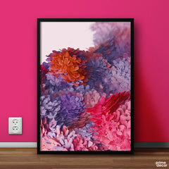 Colorful Flowers Background | Floral Poster Wall Art - Prime Décor