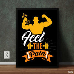 Feel the Pain | Body Building Poster Wall Art - Prime Décor