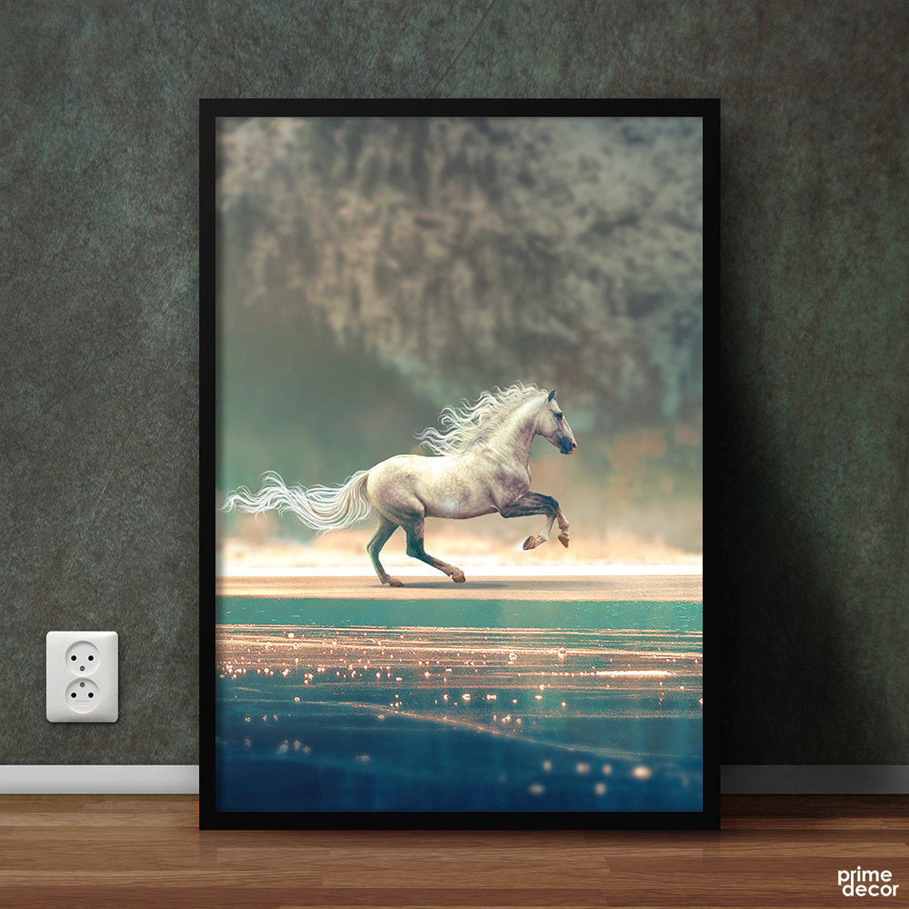 Running Horse | Animal Poster Wall Art - Prime Décor