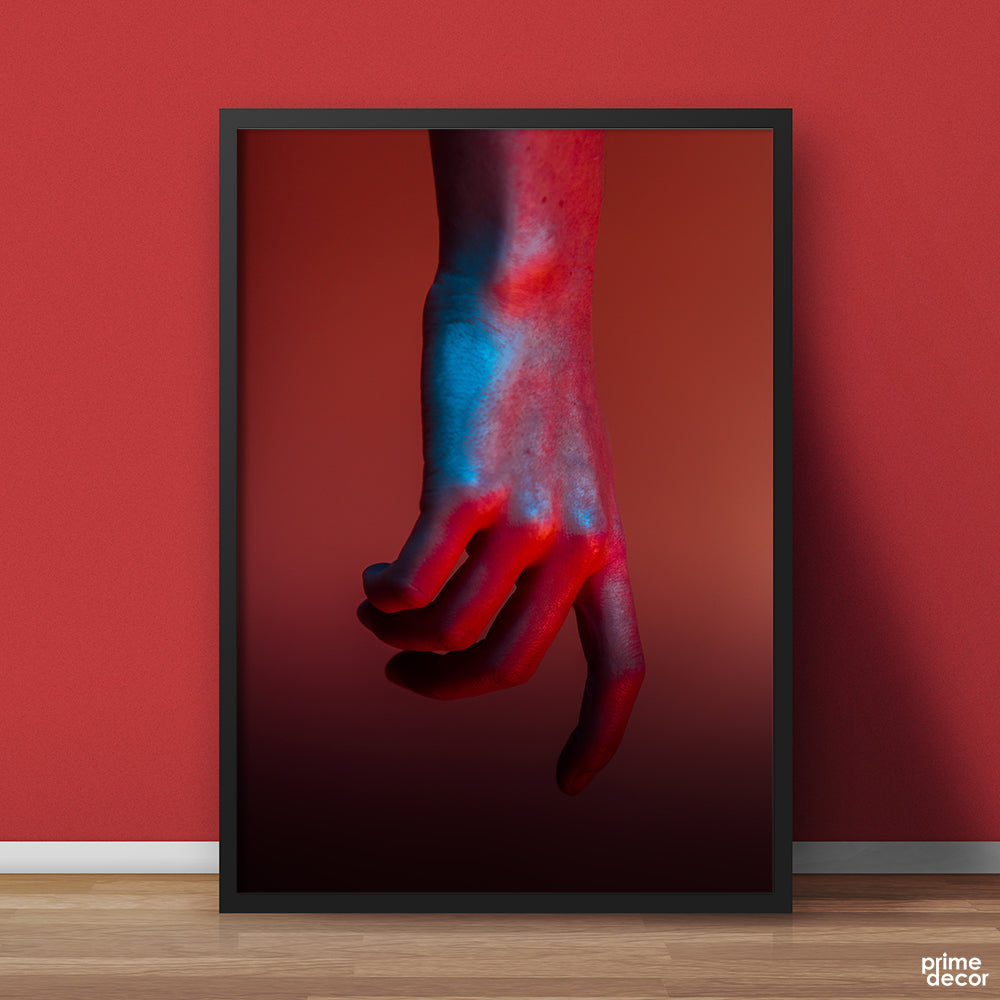 Red & Blue Hand Paint | Fashion Poster Wall Art - Prime Décor