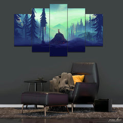 Fantasy Forest Fox (5 Panel) Animal Wall Art - Prime Décor