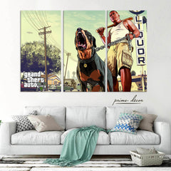 GTA V (3 Panel) Game Wall Art - Prime Décor