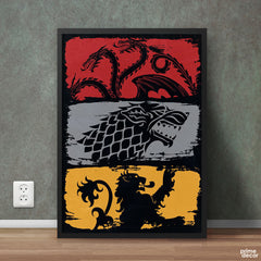 Game of Thrones Houses Logo | Movie Poster Wall Art - Prime Décor
