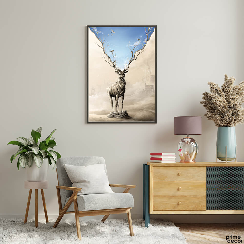 Guardian Deer | Animal Poster Wall Art - Prime Décor