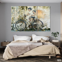 “Happiness” #2 Street Art (3 Panel) Graffiti Wall Art - Prime Décor