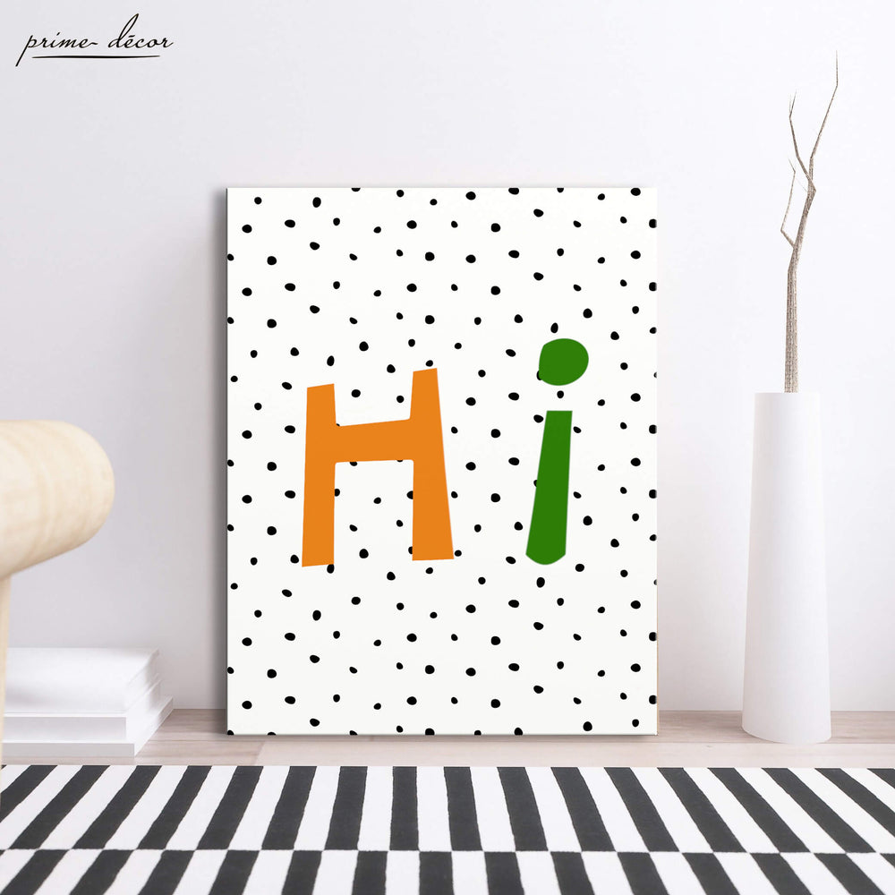 Hi Nursery Poster Wall Art - Prime Décor