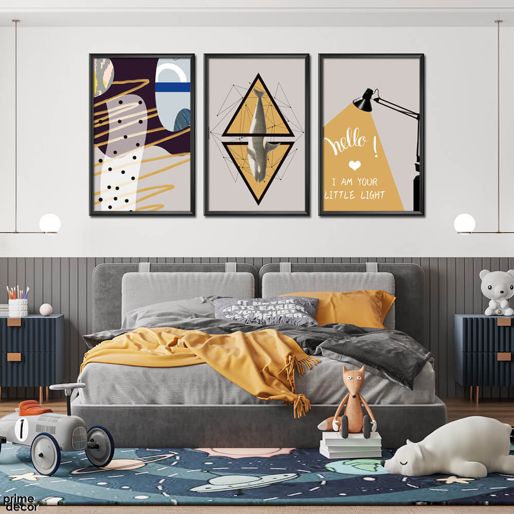 I Am Your Little Light Pastel Colors Abstract Design (3 Panel) Abstract Wall Art - Prime Décor