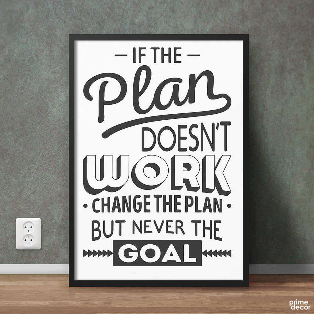 If the Plan Doesn’t Work | Office Wall Art - Prime Décor