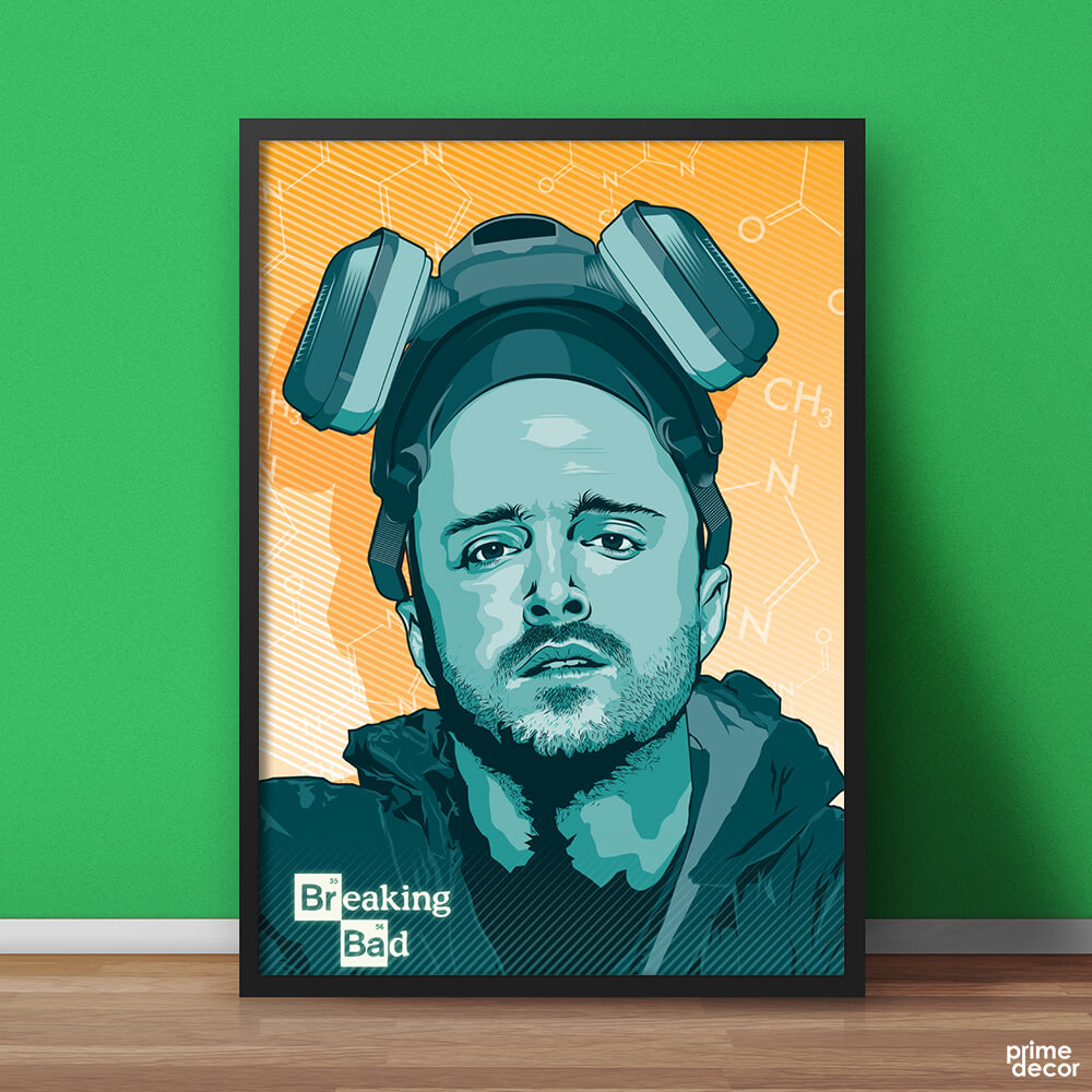 Jesse Pinkman Duotone Breaking Bad | Movie Poster Wall Art - Prime Décor