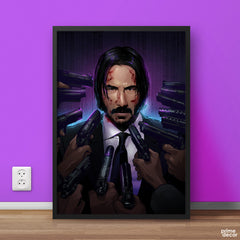 John Wick Facing Guns | Movies Poster Wall Art - Prime Décor