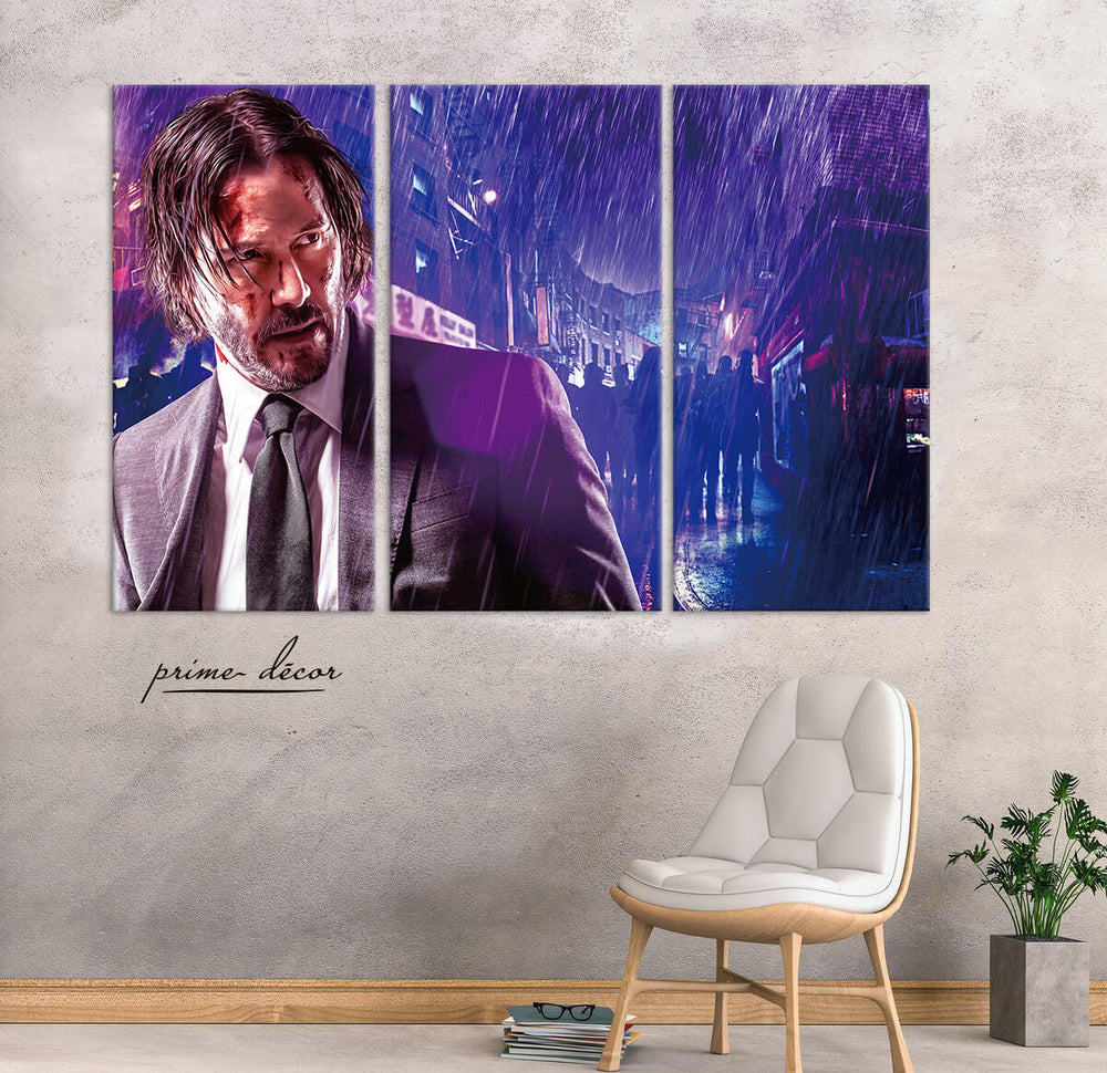 John Wick (3 Panel) Movie Wall Art - Prime Décor