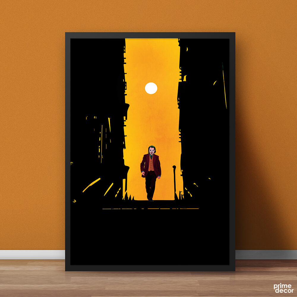 Joker On Stairs | Movie Poster Wall Art - Prime Décor