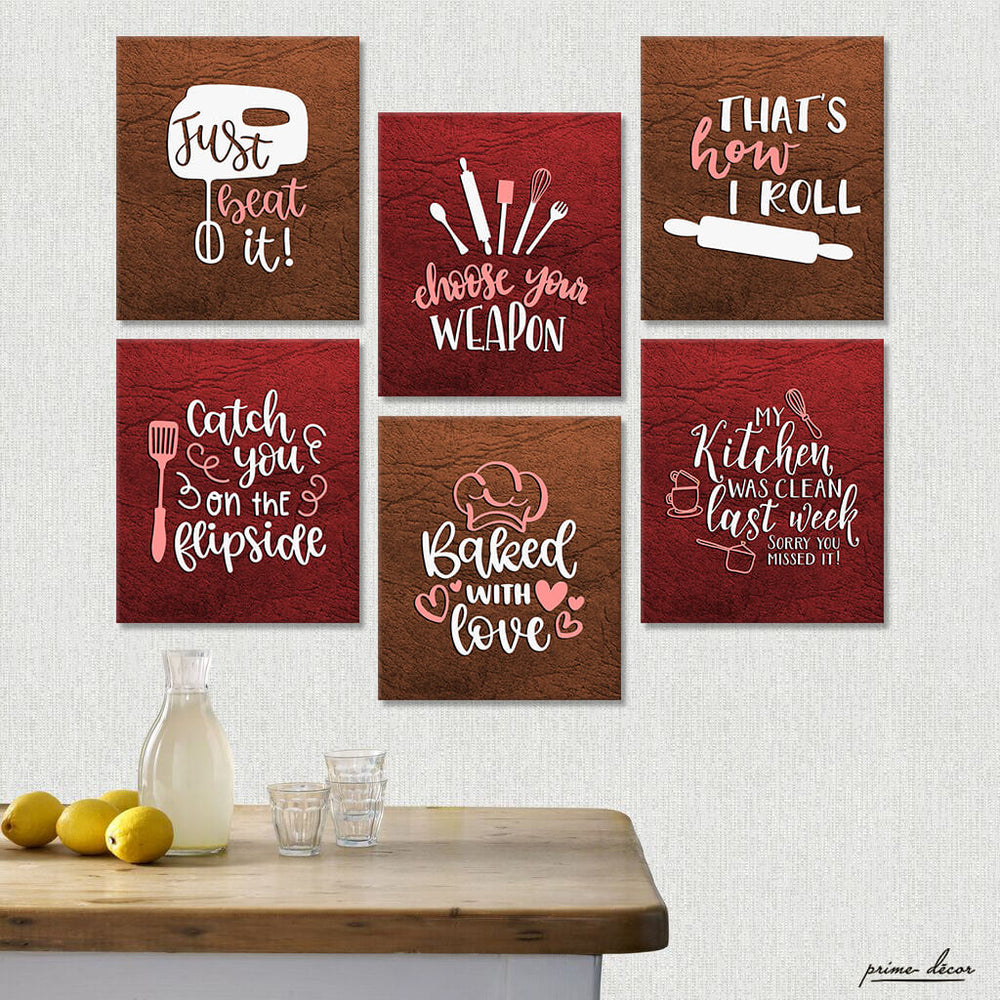 Kitchen Quotes (6 Panel) Kitchen Wall Art - Prime Décor