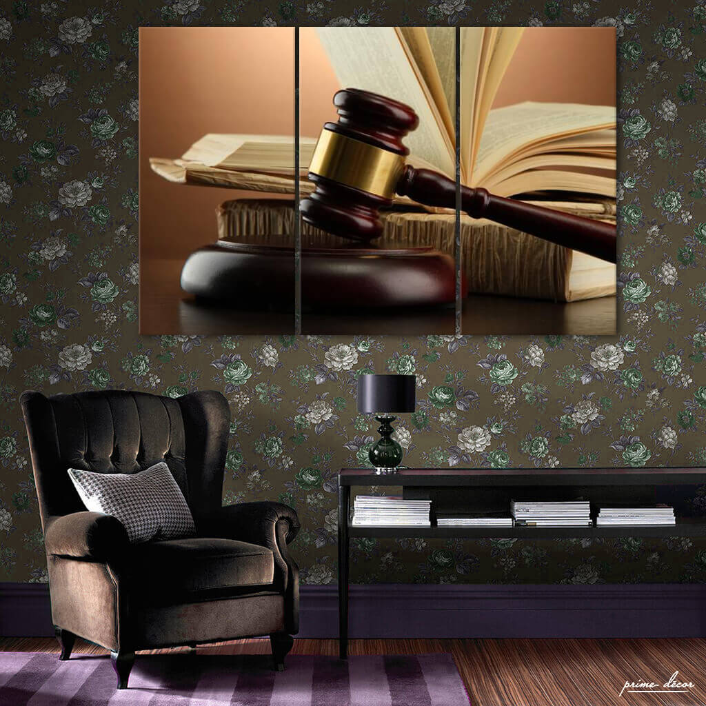 Law & Order #2 (3 Panel) Lawyer Office Wall Art – Prime Décor