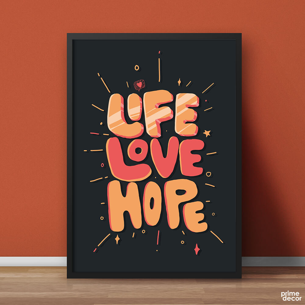 Live Love Hope | Minimalist Poster Wall Art - Prime Décor
