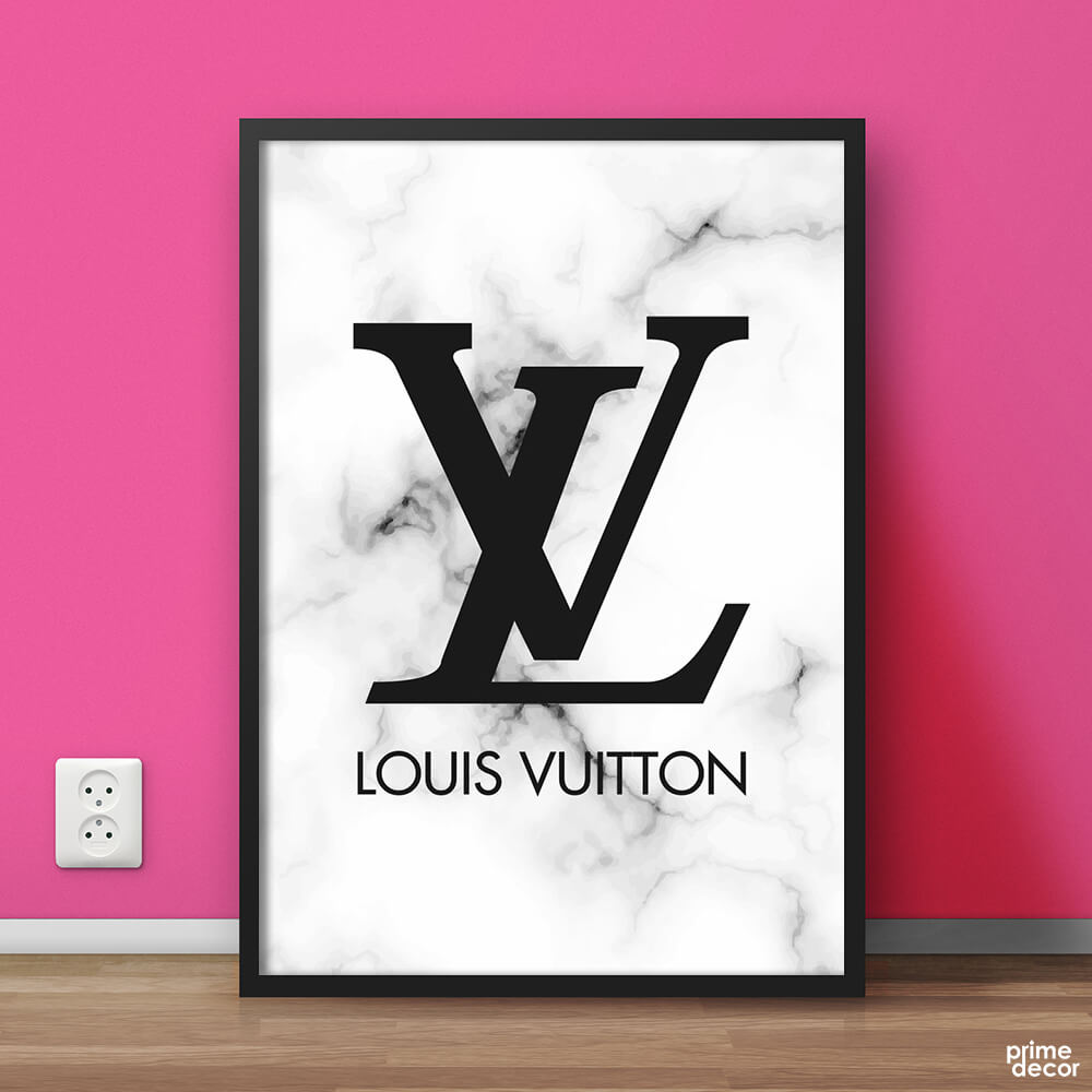 Louis Vuitton Brand Marble Design | Fashion Poster Wall Art On Sale - Prime Décor