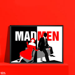 Mad Men Series Contrast Design | Movie Poster Wall Art - Prime Décor